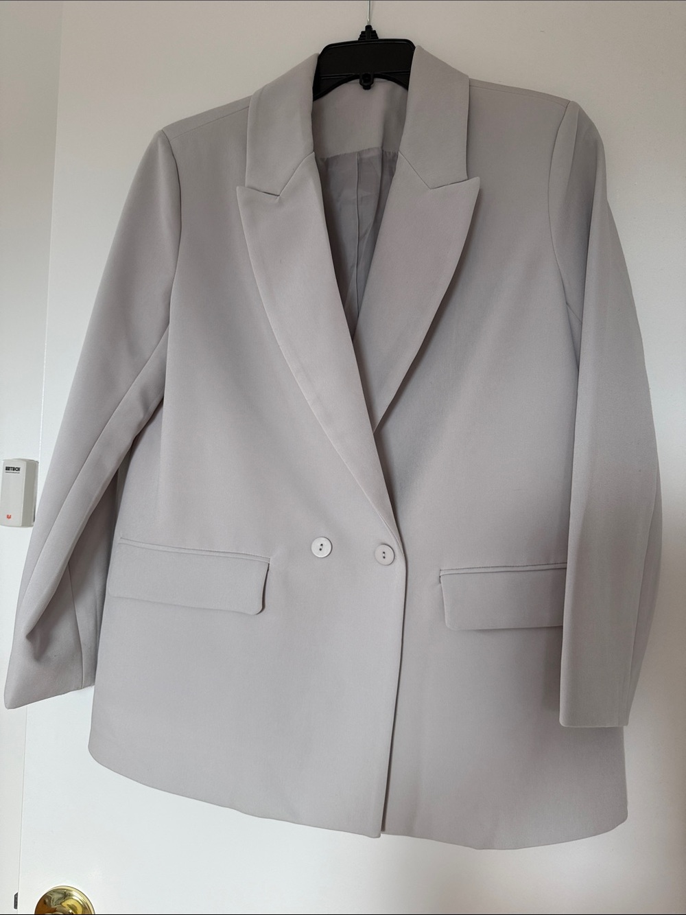 Women's Double-Breasted Lavander-Gray Blazer